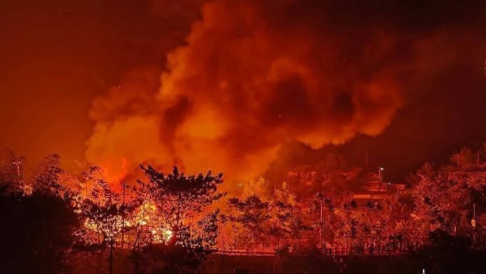 Rohinga camp fire রোহিঙ্গা