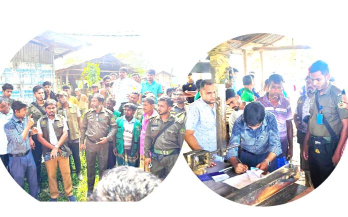 লোহাগাড়ায় করাতকলে উপজেলা প্রশাসন ও বনবিভাগের অভিযানে তিনটি করাতকলে জরিমানা ও গোল কাঠ জব্দ